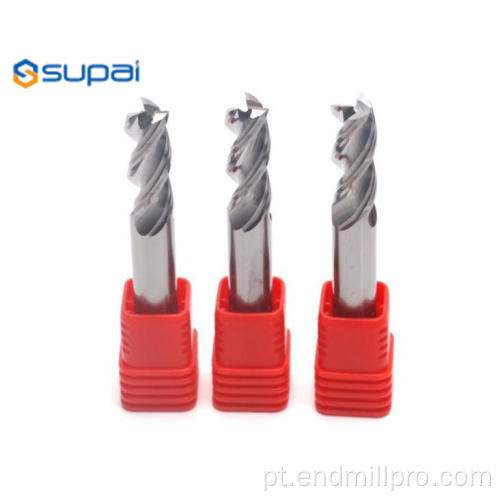 Fresa de topo de metal duro CNC indústria de metal duro 3 flautas